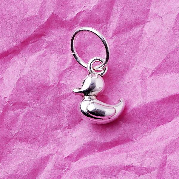 Ente, versilbert mit 999er Feinsilber, Amulett S